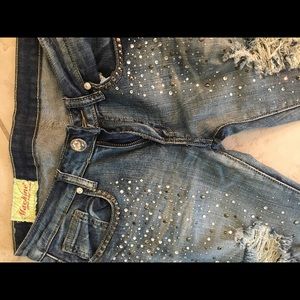 Distressed jeans